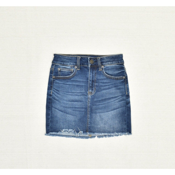 American Eagle Outfitters Dresses & Skirts - American Eagle Women Denim Cotton Blue Size 2 Hi Rise Mini Skirt Straight